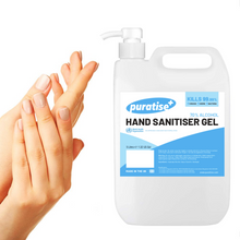 Load image into Gallery viewer, PURATISE Hand Sanitiser GEL 5 Litres with Pump - Melbec Microbiology Approved BSEN 1276:2019 & BSEN1500:2013