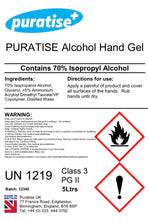 Load image into Gallery viewer, PURATISE Hand Sanitiser GEL 5 Litres - Melbec Microbiology Approved BSEN 1276:2019 & BSEN1500:2013
