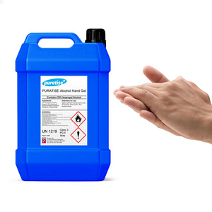 PURATISE Hand Sanitiser GEL 5 Litres - Melbec Microbiology Approved BSEN 1276:2019 & BSEN1500:2013