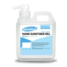 Load image into Gallery viewer, Puratise 1 Litre Hand Sanitiser Gel with Pump to fit 38mm Neck
