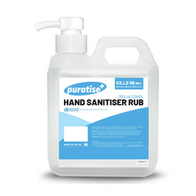 Load image into Gallery viewer, Puratise 1 Litre Hand Sanitiser Rub with Pump to fit 38mm Neck
