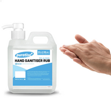 Load image into Gallery viewer, Puratise 1 Litre Hand Sanitiser Rub with Pump to fit 38mm Neck
